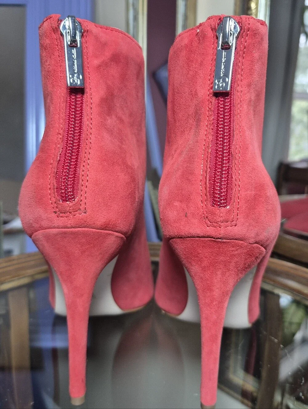 Jessica Simpson Piercie Red Suede Bootie - Size 9